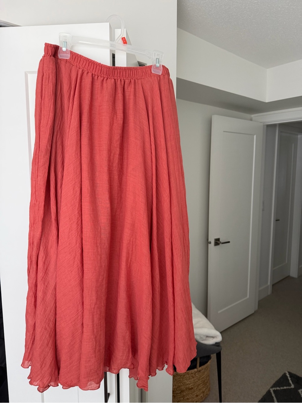 Max Studio Coral Flowy Maxi Skirt